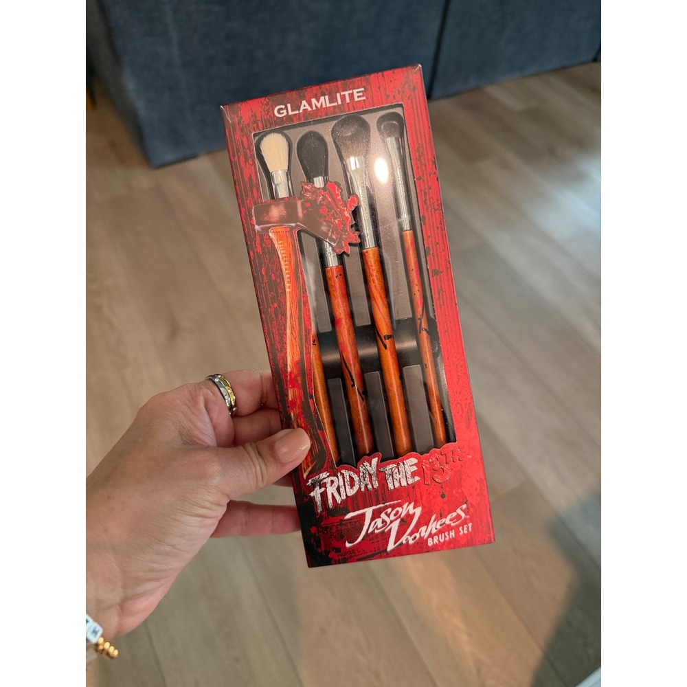 Glamlite Friday the 13th Jason Voorhees 4 Piece Makeup Brush Set New Limited Ed